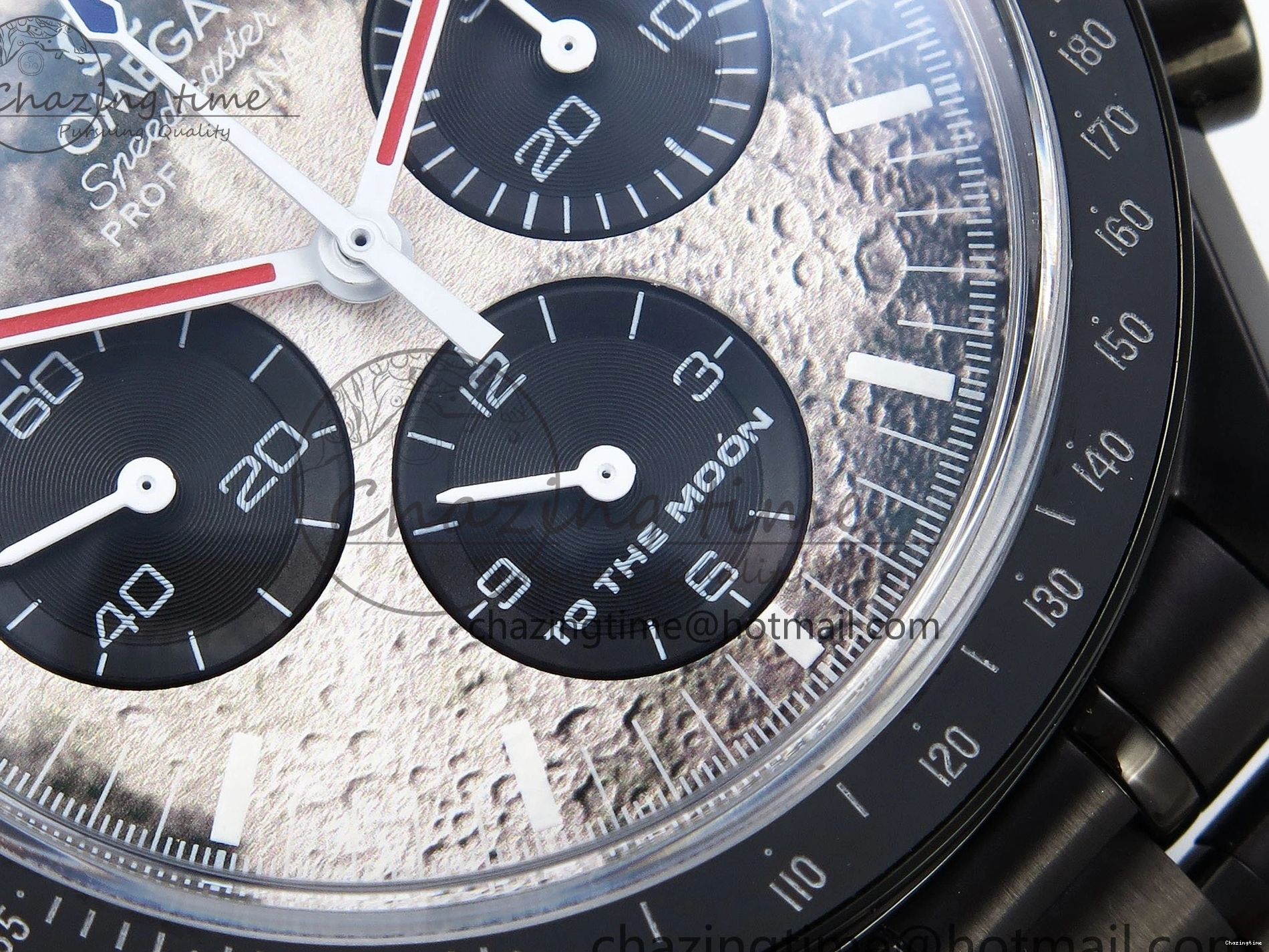 0515 Speedmaster Black Benom PVD Moon RMF Best Edition on PVD Bracelet Lemania HW WrinkleFree 7727